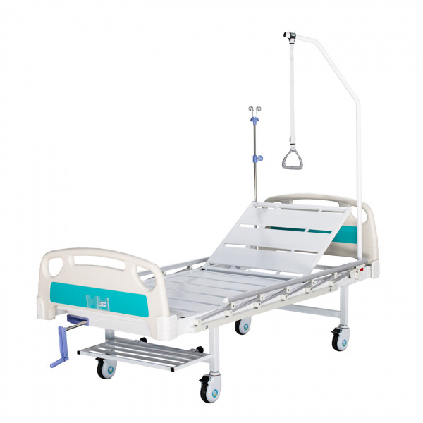 Кровать медицинская "KZMED" (102M спинки ABS)(На колёсах), Кровать создана для обеспечения комфорта и безопасности пациентов в медицинских учреждениях, а также дома