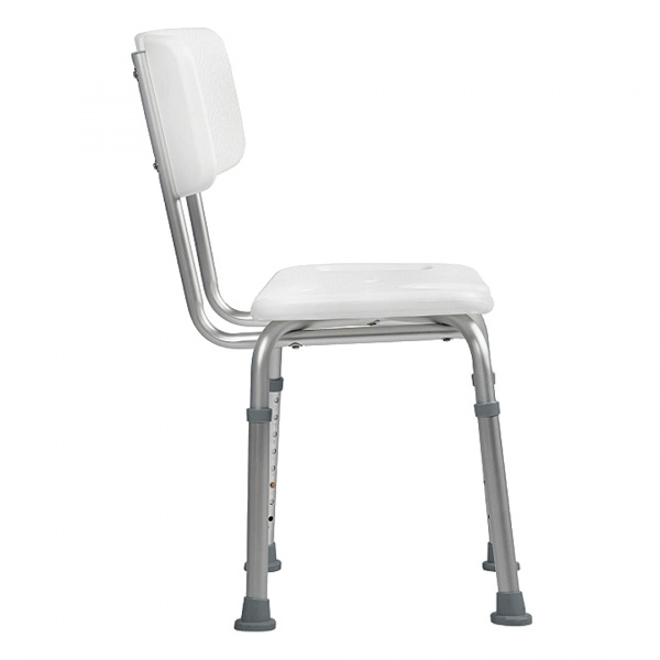 Стул для ванной "Доступная-среда.kz" (Регулируемый по высоте, изогнутое сиденье, DY03796L), Используется при уходе за больными в лечебном стационаре или домашних условиях