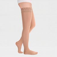 ID-301 Компрессионные чулки (женские, закрытый носок, ажурная резинка)