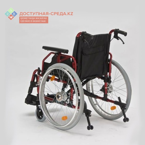 Кресло-коляска инвалидное "Доступная-среда.kz" (DS251A-LE, Механическая, Усиленная рама), Предназначена для передвижения больных и инвалидов с частичной утратой функций опорно-двигательного аппарата по любым покрытиям фото 2