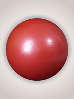 L 0765b Мяч гимнастический для фитнеса с АВС 65см в коробке с насосом(красный)