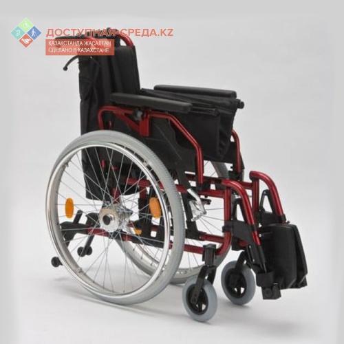 Кресло-коляска инвалидное "Доступная-среда.kz" (DS251A-LE, Механическая, Усиленная рама), Предназначена для передвижения больных и инвалидов с частичной утратой функций опорно-двигательного аппарата по любым покрытиям фото 3