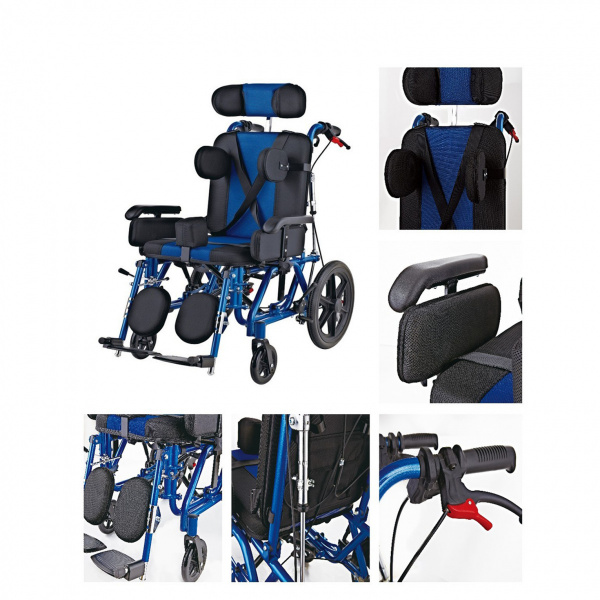 Кресло-коляска инвалидное "Доступная-среда.kz" DS106-1, Идеальный продукт, обеспечивающий нежную заботу о пользователе с ДЦП