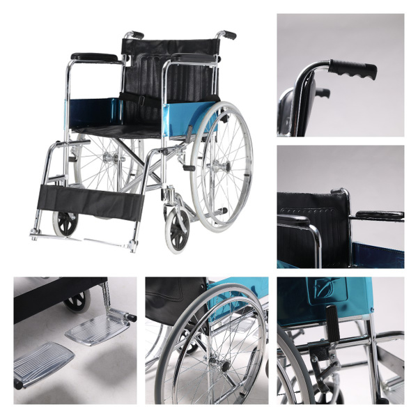 Кресло-коляска инвалидное "Доступная-среда.kz" DS110-8, Средство передвижения для людей, не имеющих возможности двигаться как временно (из-за болезни), так и из-за инвалидности