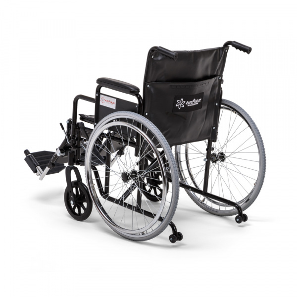 Кресло-коляска для инвалидов H 002, Удобная модель с усиленной металлической конструкцией