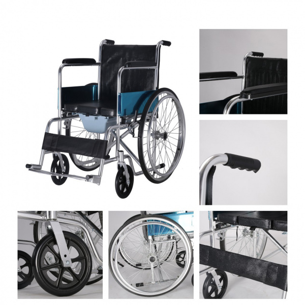 Кресло-коляска инвалидное "Доступная-среда.kz" DS102-1, Подходит для людей преклонного возраста и для пациентов в процессе реабилитации