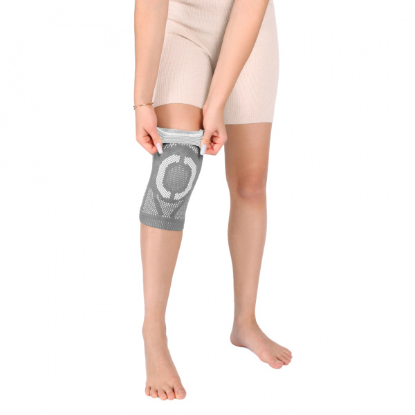 Бандаж на коленный сустав со силиконовым кольцом KS-E09, Эффективное средство профилактики повреждения суставов, а также в период реабилитации после травм и операций