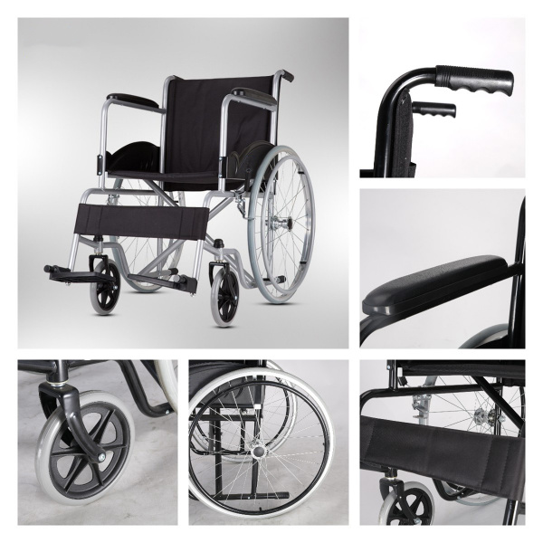 Кресло-коляска инвалидное "Доступная-среда.kz" DS110-7, Средство передвижения для людей, не имеющих возможности двигаться как временно (из-за болезни), так и из-за инвалидности