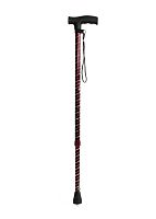 Трость телескопическая ТР1 (ПР) с блестящей стойкой "Спираль" с пластм. ручкой