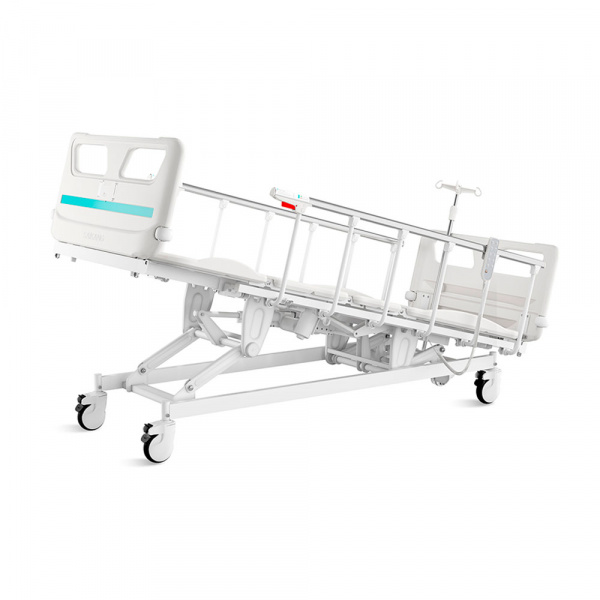 Кровать медицинская "KZMED" (404E спинки ABS, боковые ограждения рейлинги), Элегантное решение для комфорта и заботы о пациентах