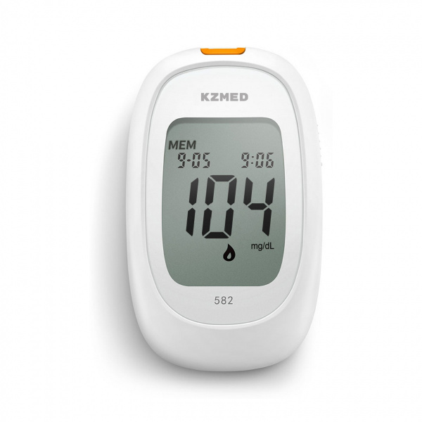 Глюкометр 582 (KZMED) (в комплекте ланцеты и тест полоски, 50шт), Предназначен для использования как непрофессионалами так и медицинским персоналом в клинике