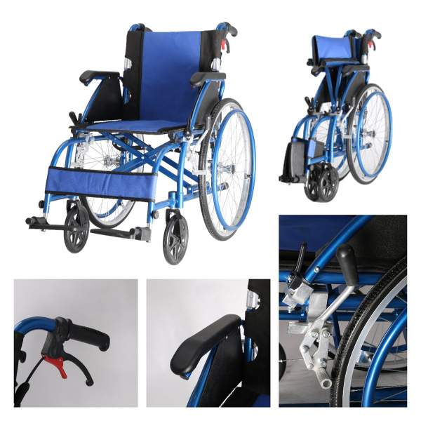 Кресло-коляска инвалидное "Доступная-среда.kz" DS100-3, Легкая вездеходная ручная инвалидная коляска
