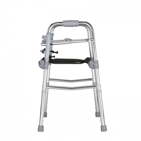 Ходунки "Доступная-среда.kz" (Без колёс, регулируемая высота, шагающие, сиденье, складные, DY04961L), Предназначены для людей с инвалидностью, пожилых людей и больных, проходящих реабилитацию