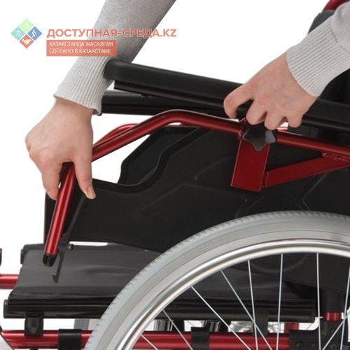 Кресло-коляска инвалидное "Доступная-среда.kz" (DS251A-LE, Механическая, Усиленная рама), Предназначена для передвижения больных и инвалидов с частичной утратой функций опорно-двигательного аппарата по любым покрытиям фото 9