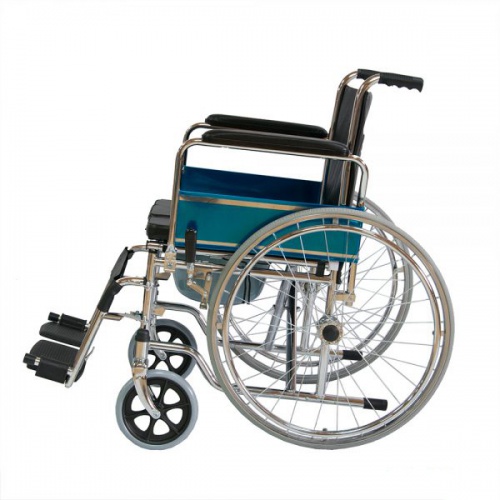 Инвалидная коляска FS 682 со съемным U-образным вырезом (с санитарным оснащением) фото 2